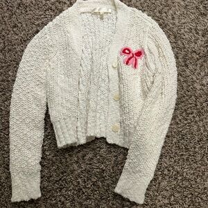 LoveShackFancy Cream Knit Sweater